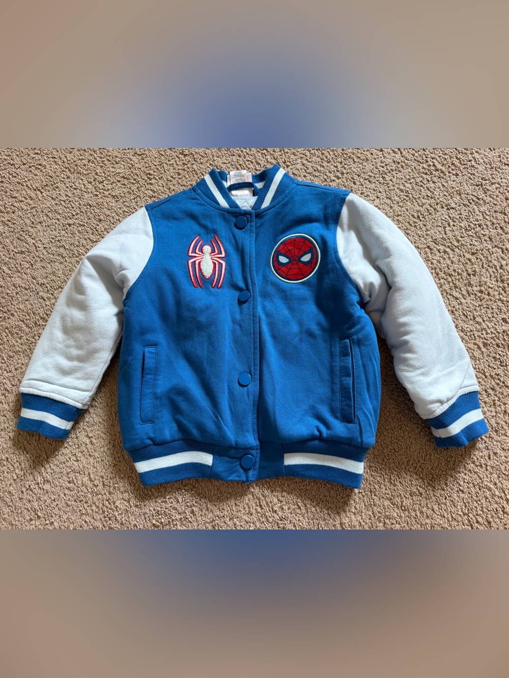 Spider-Man 🕸️ Toddler Boy Varsity Jacket size 3T